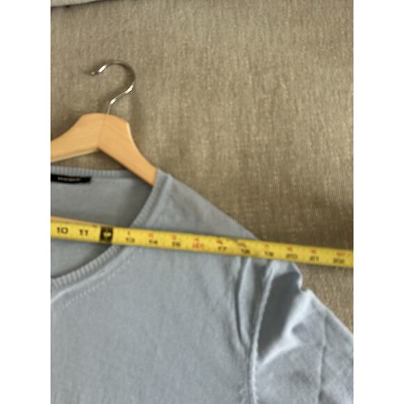 Made In Italy Cotton Extra Fine Blue Sweater L Preppy Coastal Old Money Summer - Picture 10 of 13